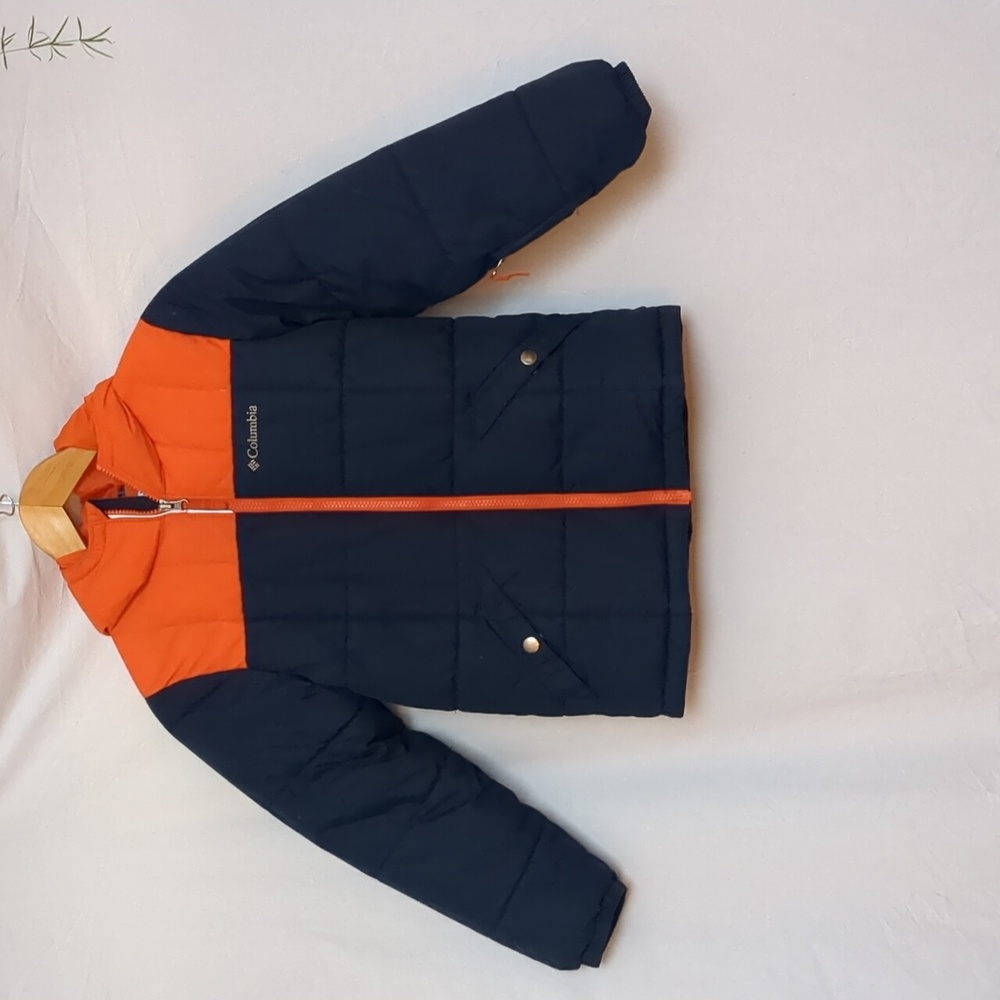 Columbia jacket Navy blue bright orange winter snow ski small
